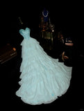 Elegant And Simple Sweetheart Neckline Blue Satin Chiffon A-line Prom Dress HZ1022