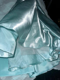 Elegant And Simple Sweetheart Neckline Blue Satin Chiffon A-line Prom Dress HZ1022