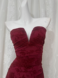 Sexy Tube Top Printed Waist And Hip-hugging Prom Dress HZ1022