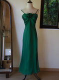 Vintage Dark Green Strapless Slim Fit Elegant Prom Dress HZ1022