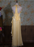 Light Luxury Retro Halterneck Sleeveless Three-dimensional Flower Backless Long Prom Dress HZ1022