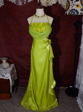 Light Luxury Retro Halterneck Sleeveless Three-dimensional Flower Backless Long Prom Dress HZ1022