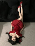 Sexy Red Off-The-Shoulder Satin Floral Skirt Mini Homecoming Dress HZ1022