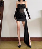 Charming Purple Herringbone Satin Hip-hugging Bodycon 22nd Birthday Homecoming Dress HZ1022