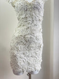 Elegant White Pearl Round Neck Lace Tight Hip 19th Birthday Homecoming Dress HZ1022