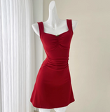 Simple Square Neck Sleeveless Suspenders Slim Fit 17th Birthday Homecoming Dress HZ1022