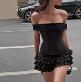 Sexy Pleated One Shoulder Tube Top Lace Cake Mini 17th Birthday Homecoming Dress HZ1022