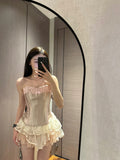 Cute Princess Bandeau Fishbone Mini 17 Years Old Homecoming Dress HZ1022