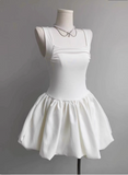 Sweet Square Neck Sleeveless Waist Ballet Puffy Birthday Tutu Homecoming Dress HZ1022