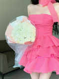 Sweet Sexy Pink Cake A-Line Mini Homecoming Dress HZ1022