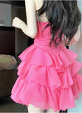 Sweet Sexy Pink Cake A-Line Mini Homecoming Dress HZ1022