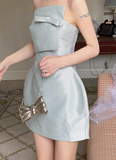Cute Green Bandeau Waist Mini 17th Birthday Homecoming Dress HZ1022