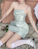 Cute Green Bandeau Waist Mini 17th Birthday Homecoming Dress HZ1022