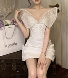 Princess Light Luxury Sling Rhinestone Bow Shiny 17th Birthday Homecoming Dress HZ1022