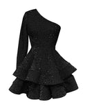 Sexy Birthday Dresses Black Sequin Homecoming Dresses Birthday Outfits HZ1022