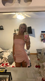 Sweet Pink Tube Top Sequined Slim Fit Hip 17th Birthday Homecoming Dress HZ1022