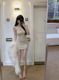 Shiny Bow Sequined Slim Fit Hip 17th Birthday Homecoming Dress HZ1022