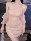 Elegant One-shoulder Design Hip-hugging 19th Birthday Homecoming Dress HZ1022