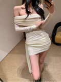 Elegant One-shoulder Tube Top Slim Fit Hip Homecoming Dress HZ1022