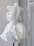 Elegant Satin One Shoulder Short Birthday Dress Homecoming Dress HZ1022