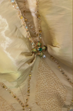 Elegant Sleeveless Halter Neck Satin Hand-Beaded Mermaid Prom Dress HZ1022
