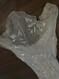 Elegant White Swing Neck Sequin Chiffon Long Prom Dress HZ1022