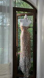 Shiny Halterneck Large Sequined Slit Mermaid Prom Dress HZ1022