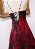 Vintage Black Tulle Lace Pink Satin A-line Birthday Short Skirt Homecoming Dress HZ1022