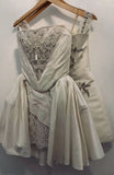 Princess Luxury White Satin Lace A-Line 17th Birthday Homecoming Dress HZ1022