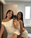 Designer Off-the-shoulder Pleated Mini White 17th Birthday Homecoming Dress HZ1022
