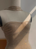 Elegant Hot Diamond Tube Top Slim Fit Hip 17th Birthday Short Skirt Homecoming Dress HZ1022