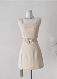 Elegant Square Neck Sleeveless Hollow Diamond Birthday Short Skirt Homecoming Dress HZ1022