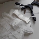 Sweet Bow Stitching Ruffle Sling Cake Birthday Skirt Homecoming Dress HZ1022