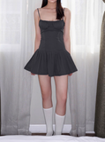 Sweet Pleated Square Neck Light Pink 17th Birthday Homecoming Dress HZ1022