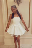 Cute Shoulder Strap A-line Back Strappy 17th Birthday Short Skirt Homecoming Dress HZ1022