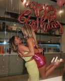 Sexy Pink Sequin Hip 21st Birthday Homecoming Dress HZ1022
