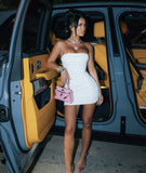 Sweet Pleated Tube Top Hip 21st Birthday Homecoming Dress HZ1022