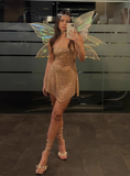 Sexy Strapless Rhinestone Birthday Party Dress Homecoming Dress HZ1022