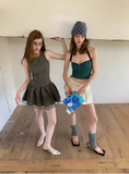 Retro Grey Polka Dot Sleeveless A-line 17th Birthday Homecoming Dress HZ1022