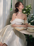 Elegant And Simple Satin One Shoulder A-line Birthday Dress Homecoming Dress HZ1022