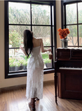 Irregular White Lace Suspenders Slim Fit 19th Birthday Homecoming Dress HZ1022