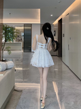 Sweet White Lace Strapless A-Line 17th Birthday Homecoming Dress HZ1022