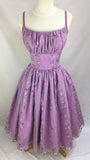 Sweet Purple Flower Embroidery Waist A-line 16th Birthday Homecoming Dress HZ1022