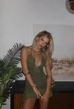 Sexy Low Cut Halter Neck Ruffled Mini Birthday Skirt Homecoming Dress HZ1022