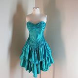 Sweetheart Neck Blue Satin 17th Birthday Short Skirt Homecoming Dress HZ1022