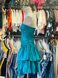 Sweetheart Neck Blue Satin 17th Birthday Short Skirt Homecoming Dress HZ1022