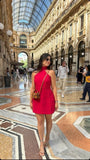 Elegant Red Off-the-shoulder Waisted 17th Birthday Homecoming Dress HZ1022