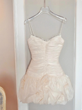 Cute Suspender 3D Flower Tulle Hip Wrap 17th Birthday Homecoming Dress HZ1022
