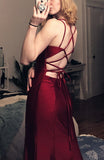 Modest Mermaid Burgundy Prom Dresses 22th Birthday Outfit HZ1022