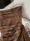 chic ball gown brown homecoming dress 16th birthday outfits HZ1022